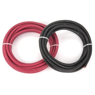 EWCS 2 Gauge Premium Extra Flexible Welding Cable 600 Volt Combo Pack - Black...