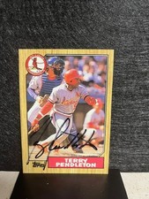 1987 Topps Terry Pendleton #8 Auto Signed