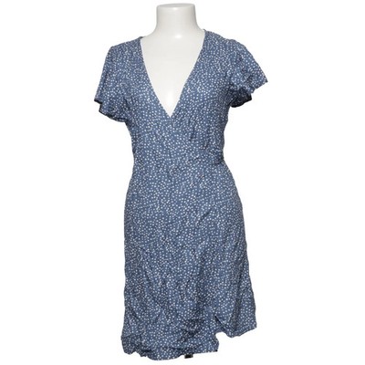 Primark Cares, Wickelkleid, Größe: 38/40, Blau/Weiß, Viskose, Gepunktet #GGi