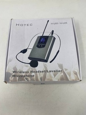 Hotec UHF YM-2 Wireless Headset  Lavalier Microphones H-U25 - 2 Full Setups Used