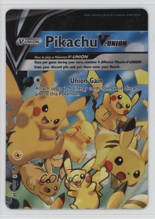 Pikachu V-Union (Top Left) Pokémon Sword & Shield Black Star #SWSH139