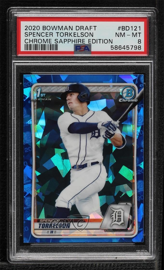 2020 Bowman Chrome Draft Sapphire Edition Spencer Torkelson #BD-121 PSA 8 06i8