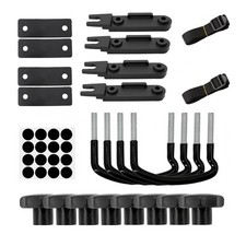 Roof Box Ubolt Clamps Metal Rack Cargo Carrier Mounting Hardware Kit Black