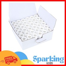 144pcs White 60S/290WT Prewound Bobbin Threads for Embroidery Machines
