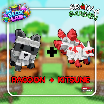  Grow a Garden Racoon + Kitsune Bundle SCHNELLE LIEFERUNG  