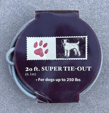 New Super Tie Out 20 Feet Cable For Dogs Up to 250 Pounds