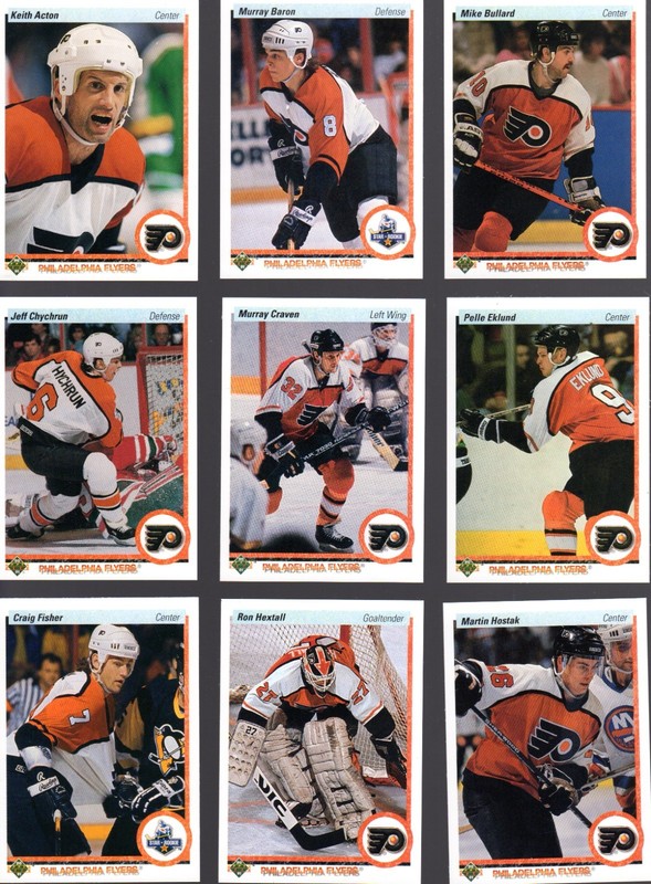 1990-91 Upper Deck PHILADELPHIA FLYERS Team Set (16 Cards)