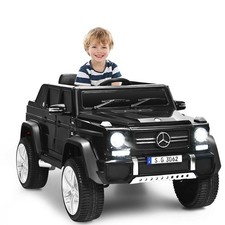 12V Licensed Mercedes-Benz Kids Ride On Car RC Motorized Vehicles w/ Trunk Black