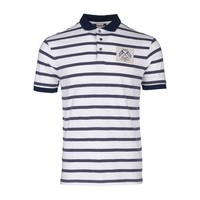 Hackett London Herren-Poloshirt GrößE S Besticktes Logo Gestreift HM562400