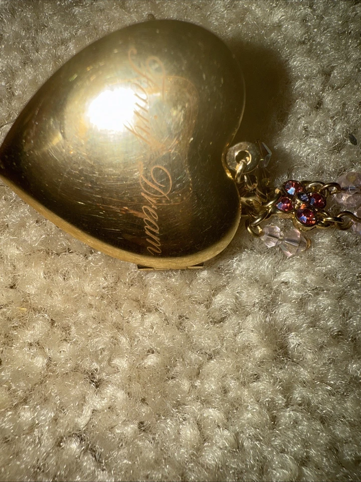 KIRKS FOLLY CHARM NECKLACE WITH HEART LOCKET THAT OPENS STARS MOONS FAIRY HEARTS - Image 4 of 4