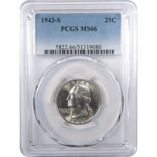 1943 S Washington Quarter MS 66 PCGS Silver Uncirculated SKU:I17908