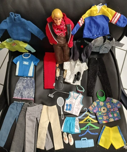 Mattel Ken Doll  1968 + Large Lot 30+ Vintage Orig. Clone Clothes Shoes Acces.