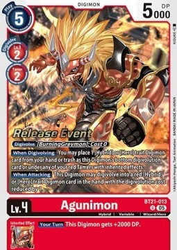 Digimon Agunimon (BT21-013) BT-21P Alternative Art Englisch NM