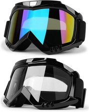 Dirt Bike ATV Goggles 2 Pack Motorcycle Gear for Men Women Motocross Bike Riding