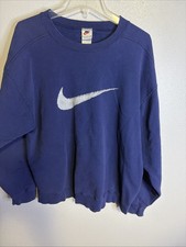 Vintage Nike Sweatshirt Big Center Swoosh Pullover Size L. 90s Made In USA