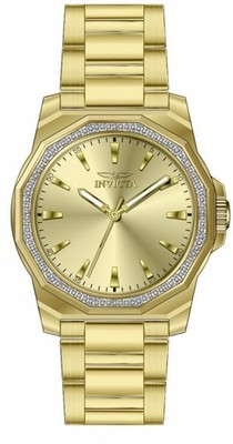 Invicta Speedway Quartz Crystal Gold Dial Men's Watch 49108