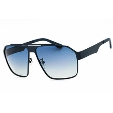 Police Men's Sunglasses Matt Full Blue Metal Full Rim Aviator Frame SPLL08M S72P
