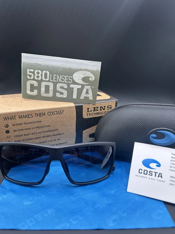 Óculos de sol Costa Del Mar Rinconcito preto fosco/cinza 580P polarizado 60 mm - Imagem 4 de 4