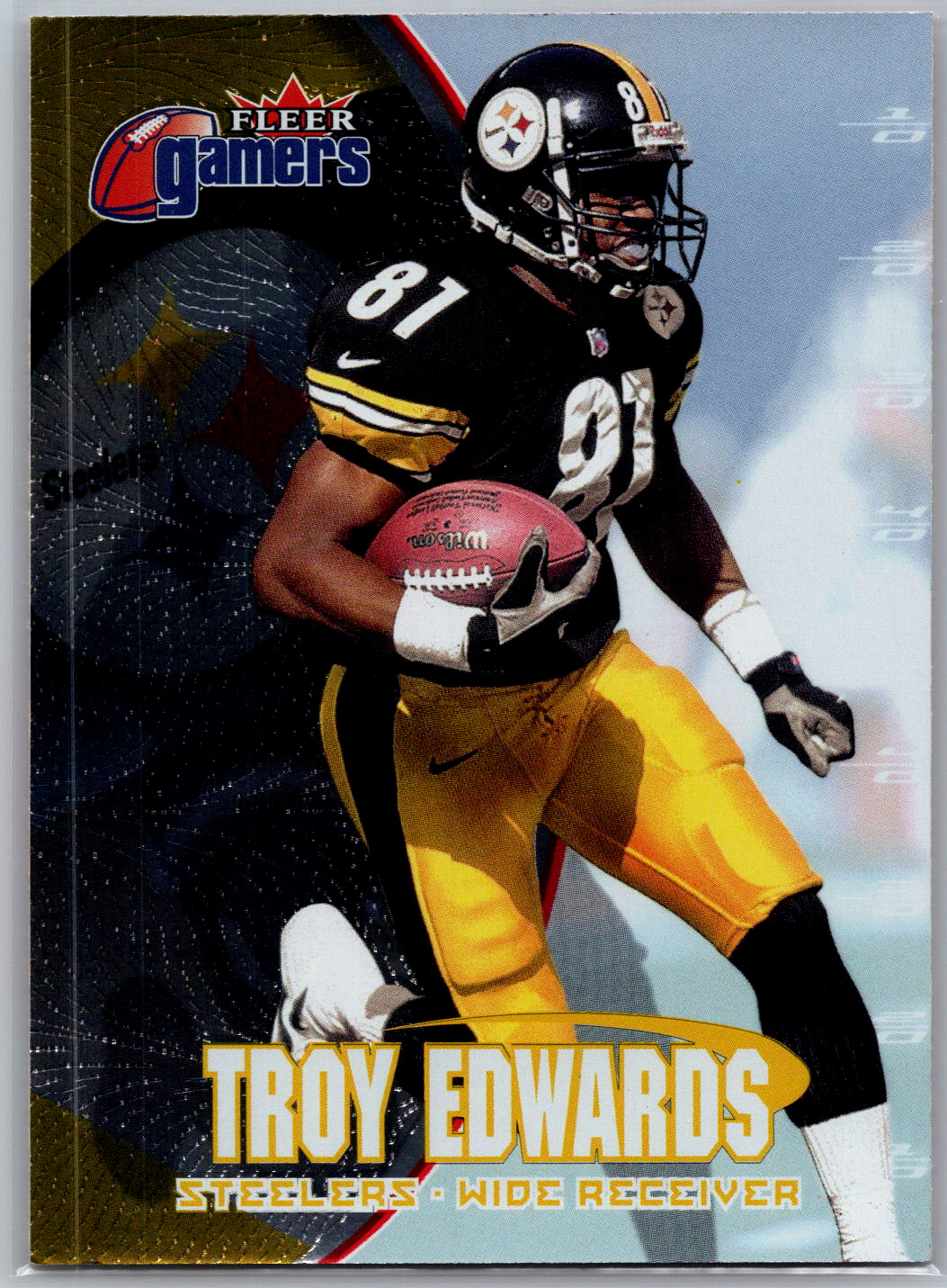 Troy Edwards Fleer Gamers 69 2000 Pittsburgh Steelers - NFL Cards! NM
