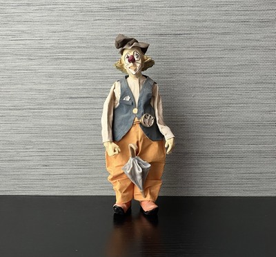 Vintage Albert E. Price Hobo/ Tramp Clown Figurine, 1992, 10'' Tall