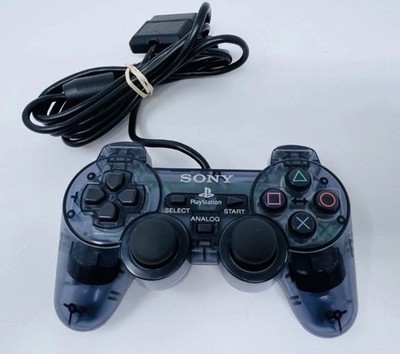 Sony PlayStation 2 PS2 DualShock Controller Smoke Transparent Clear Gray Tested