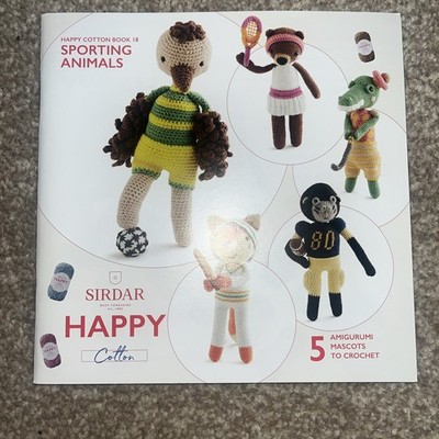 Buch 18 (Sporttiere) Happy Cotton Sirdar Amigurumi Häkelanleitungen 