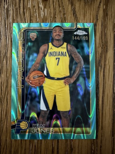 2025-26 Topps Chrome Update Kam Jones RC Aqua Teal RayWave /199 🔥