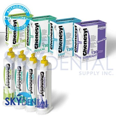4x Ghenesyl Impression Material Dental VPS LIGHT MEDIUM HEAVY Body REG FAST SET