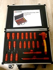 Parkside Steckschlüsselsatz, 20 teilig, 1/4 Zoll, isoliert nach IEC 60900