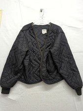 Riverside Masterliner Mens Quilted Black Jacket 2XL Long Made In USA