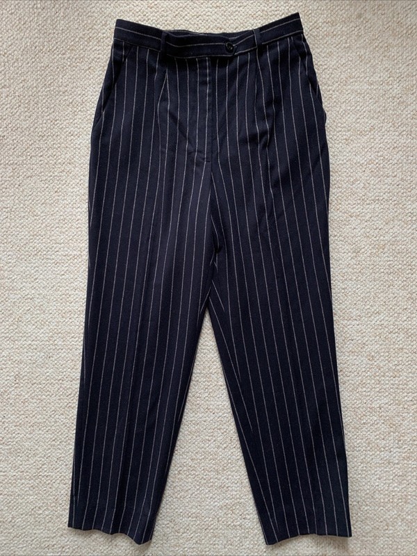 Dolce Gabbana Flannel Pants Size IT 46 Blue Braided Stripe MOD. X631 / 3918
