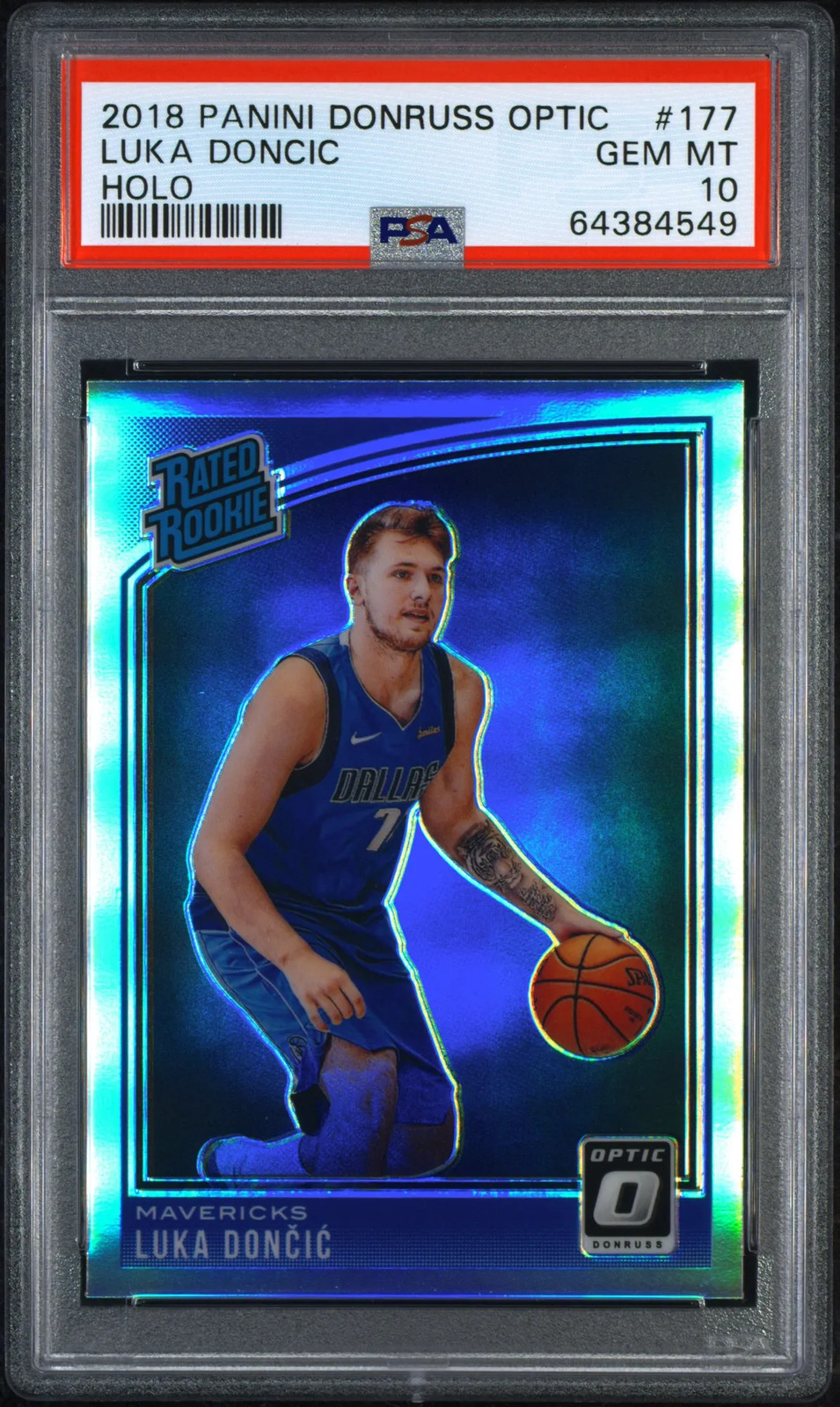 2018 Panini Donruss Optic Luka Doncic Holo PSA 10