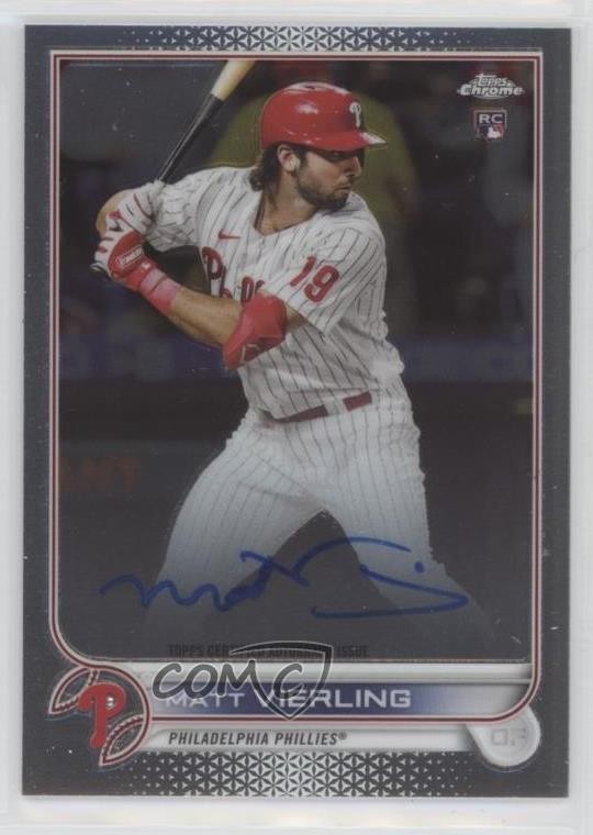 2022 Topps Chrome Rookie Auto Matt Vierling #RA-MV Auto av1