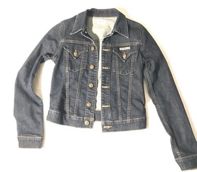 Hudson Jacket Women Extra Small Blue Denim Jean Stretch Trucker Bikercore Casual