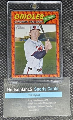 Jackson Holliday 2026 Topps Heritage #218 Color of the Year Orange Border 72/77