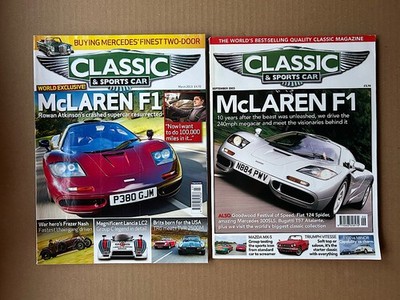 McLAREN F1- 2 x classic and sports car magazines - from SEPT 2003 + MARCH 2013