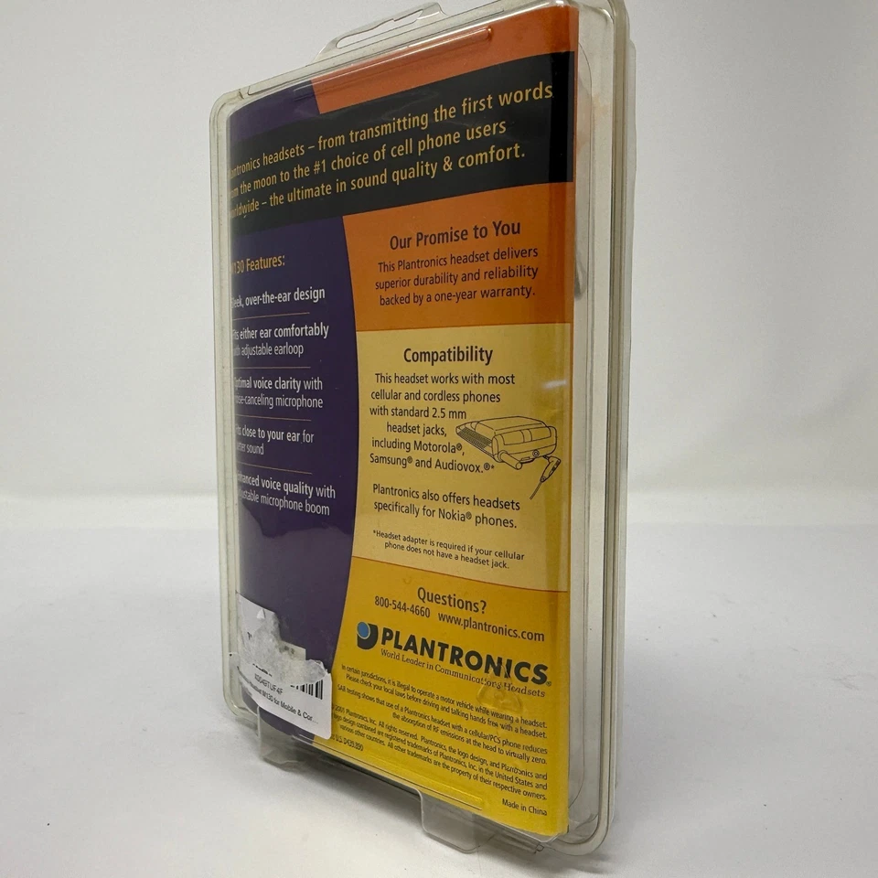 Plantronics M130 Cellular Cordless Headset Noise Canceling Microphone NEW - Image 4 of 4