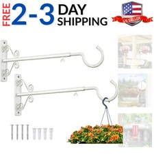 Bird Feeder Hanger16 to 24 Inch, Adjustable Hanging Plant Bracket, Wall Hooks...