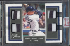 2022 Panini Three & Two Rookie Quad Jerseys Black #RQJ-ST Spencer Torkelson /10