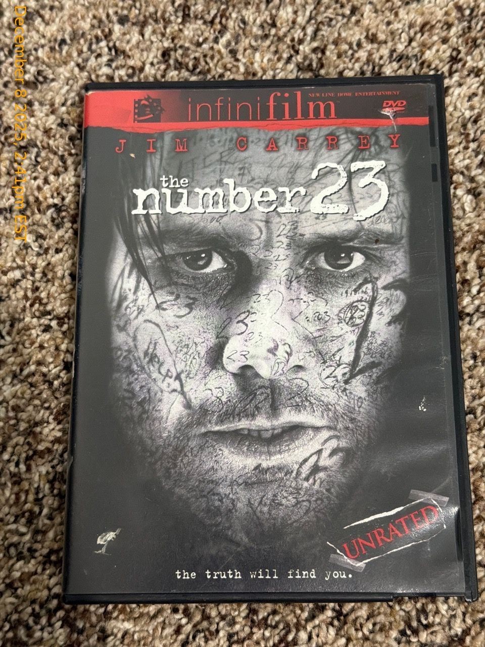 The Number 23 Unrated Infinifilm Edition DVD - DVD By Jim Carrey