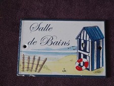 Plaque en émail Salle de bain