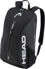 HEAD Tour 25L Tennis Backpack Black/White with Racquet & Shoe #R045