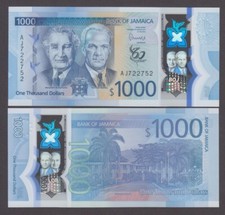 JAMAICA NEW 1000 1,000 1.000 DOLLARS POLYMER COMMEMORATIVE UNC              2307