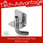 BN Boat Marine Stainless 90° Angled Bait Tank Transom Mount Water Pickup Scoop