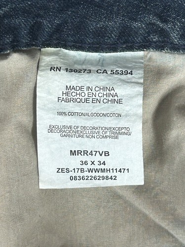 Pantalones de mezclilla Rock 47 para hombre talla 36x34 corte bootcut calce relajado - Imagen 9 de 15