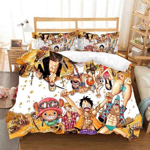 ONE PIECE Single/Double/Queen/King Bed Quilt/Doona/Duvet Cover Set Pillowcase - Imagen 2 de 44