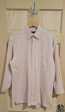 Ermenegildo Zegna Men's Orange Plaid Dress Shirt Button Up Shirt Size L