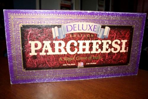 Vintage Deluxe Edition Parcheesi - A Royal Game of India - Milton Bradley 1989