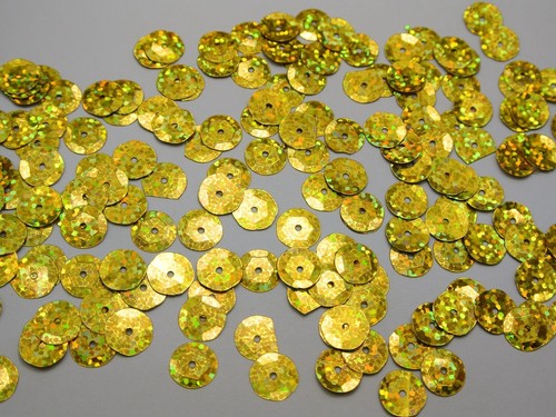 2000 Silver Gold Hologram 10mm CUP round loose sequins Paillette sewing Wedding - Picture 6 of 7