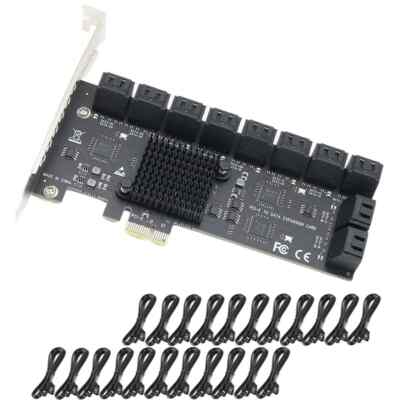 Lot PCIE SATA Card 12/16/20 Ports 6Gb SATA 3.0PCIe Card, PCIe To SATA Controller